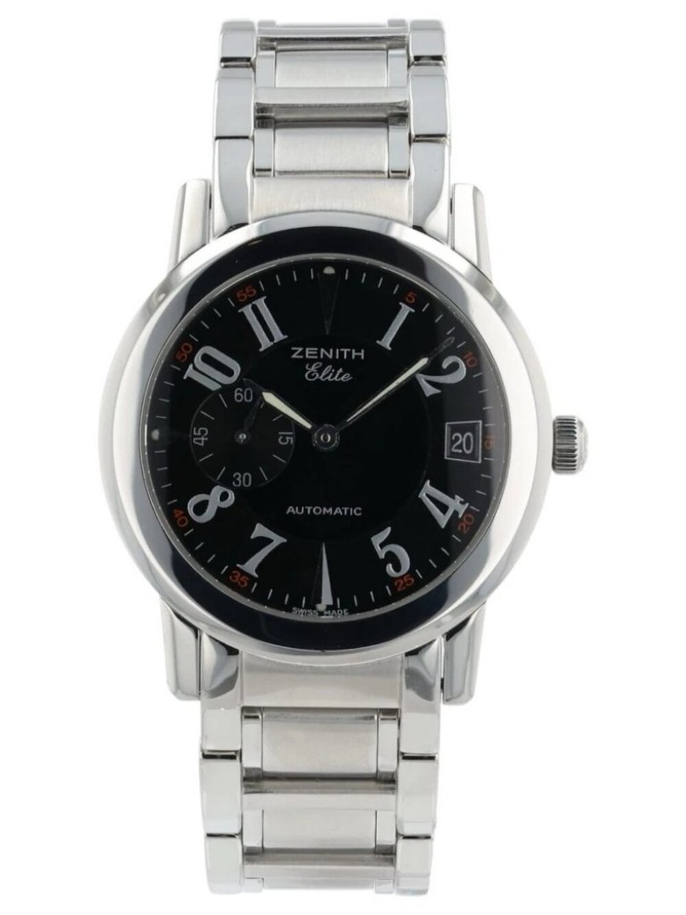Zenith Elite Port Royal Black Dial Stainless Steel 37mm Automatic Men’s